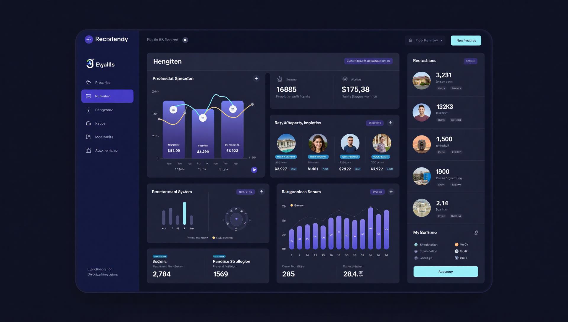 Lease24 dashboard showing property management features